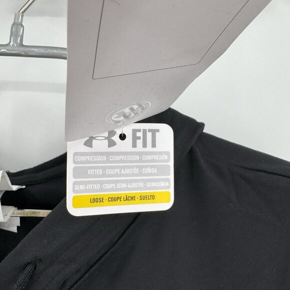 Under Armour Cold Gear Full Zip Hooded Jacket sz M Women's in Black Fleece Lined - Picture 7 of 11